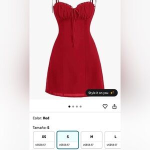 Elegant Red Strapless Dress